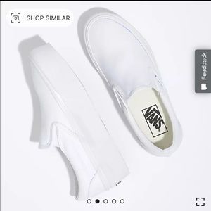 Vans classic slip on platform true white NWT